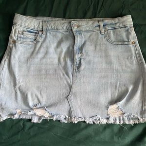 Distressed Mini Skirt